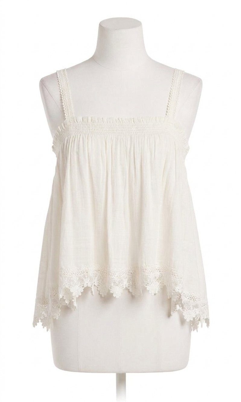NEW BOBI malaga tank top in white